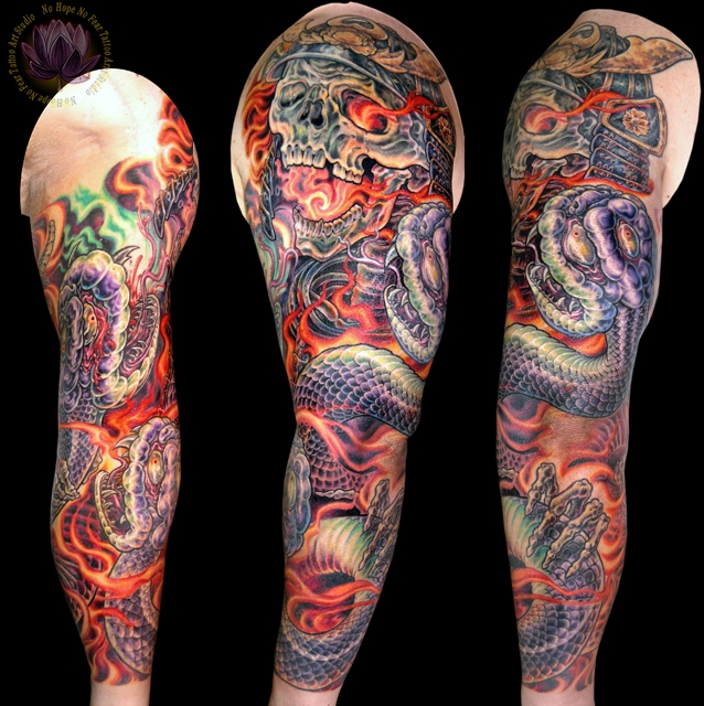 James Kern Sleeve Tattoos - No Hope No Fear Tattoo Art Studio